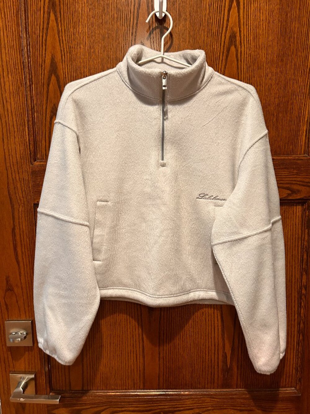lululemon Plush Velour Oversized Half Zip — Dove Grey